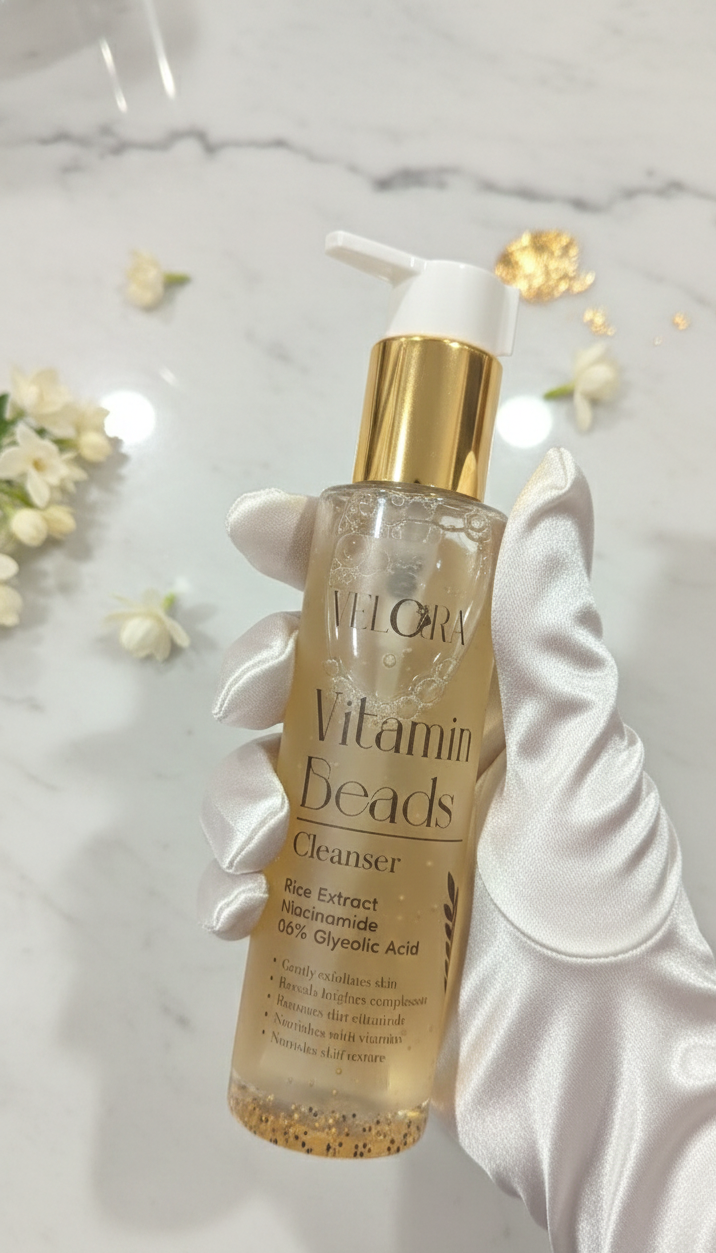 Vitamin beads cleanser