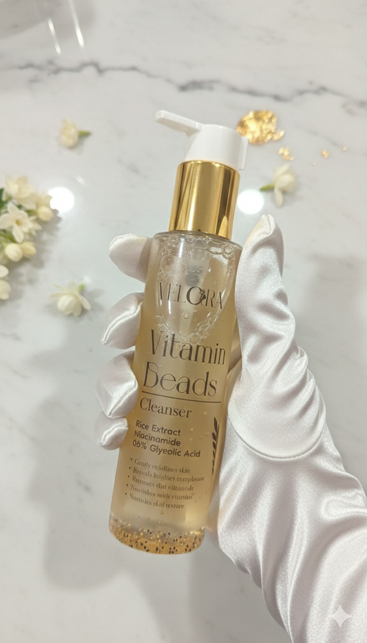 Vitamin beads cleanser