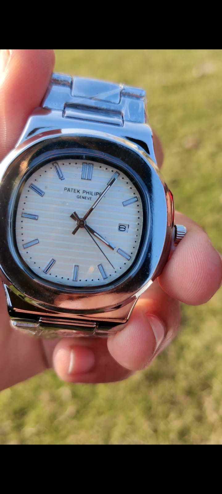 Patak Phillips - White Dial - date only - Free bracelet - Free delivery