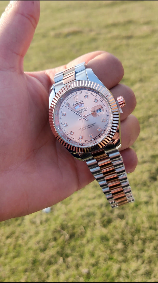 Luxury day date bronze dial