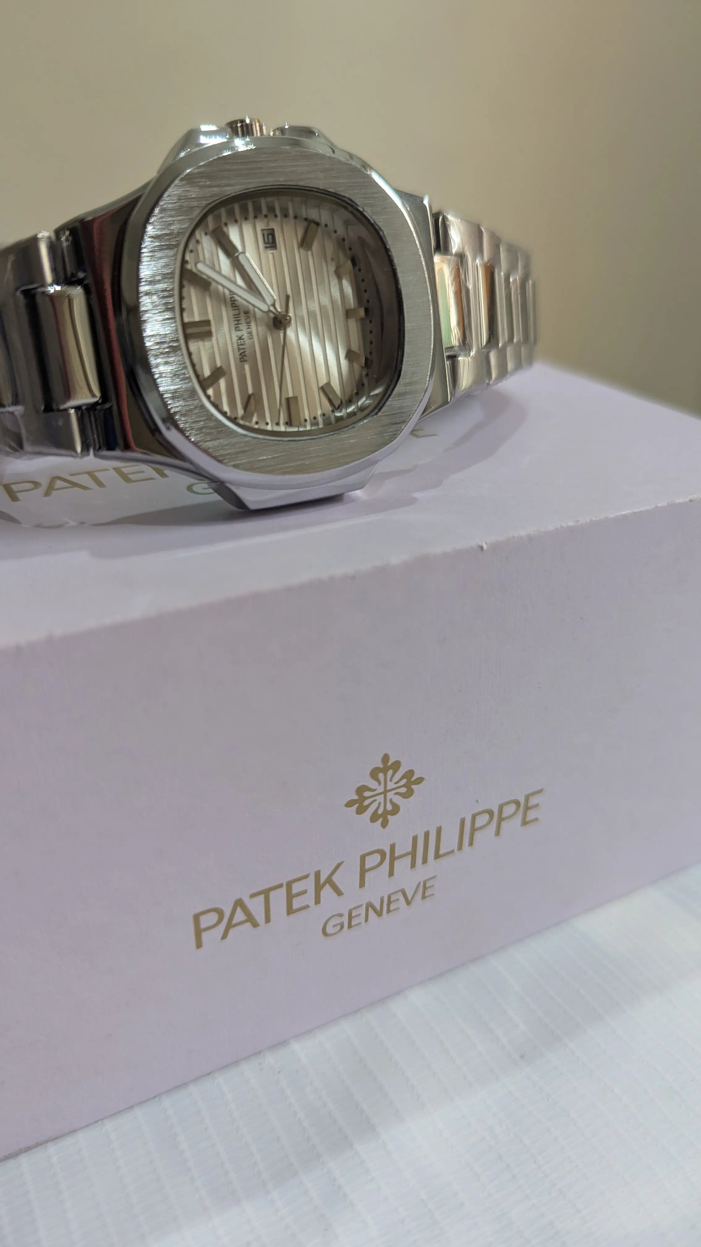 PTK Phillip premium edition silver dial with glossy silver body
